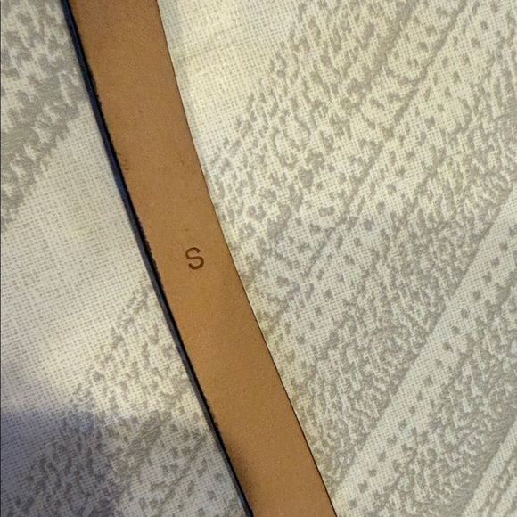 J.Crew Brown Metallic Leather Belt Gold Buckle Size S - Picture 5 of 5